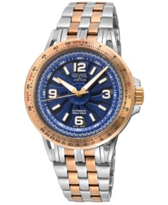 Gevril Мужские швейцарские часы Wind master Automatic из нержавеющей стали двухцветные
