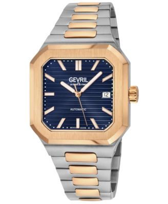 Gevril Мужские швейцарские часы Grand Concourse Automatic, Two tone Stainless Steel Bracelet Watch