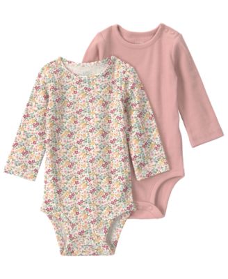 Carter's Девочкам хлопковый боди с длинным рукавом, 2 шт.