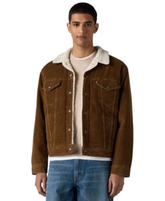 Мужская куртка Levi's® TruckerRegular Fit с подкладкой из шерпы и клетчатым принтом