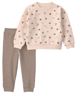 Carter's Little Planet Toddler Boys' and Girls' 2T-5T French Terry Top and Pants, 2-Piece  Set