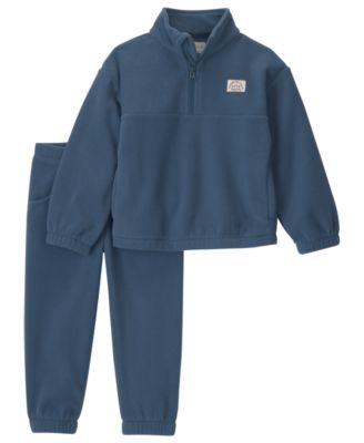 Carter's Toddler Boys' 2T-5T Little Planet Long-Sleeve Quarter-Zip Fleece Top and Pants Set
