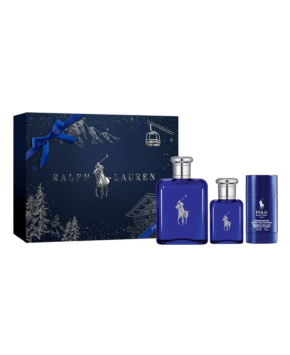 Ralph Lauren Polo Blue Eau de Toilette Cologne Trio Gift Set