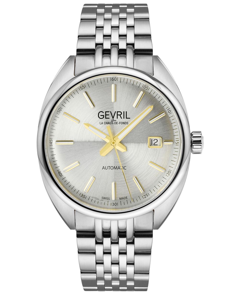 Мужские часы Gevril Swiss Made Five Points Automatic Silver Stainless Steel