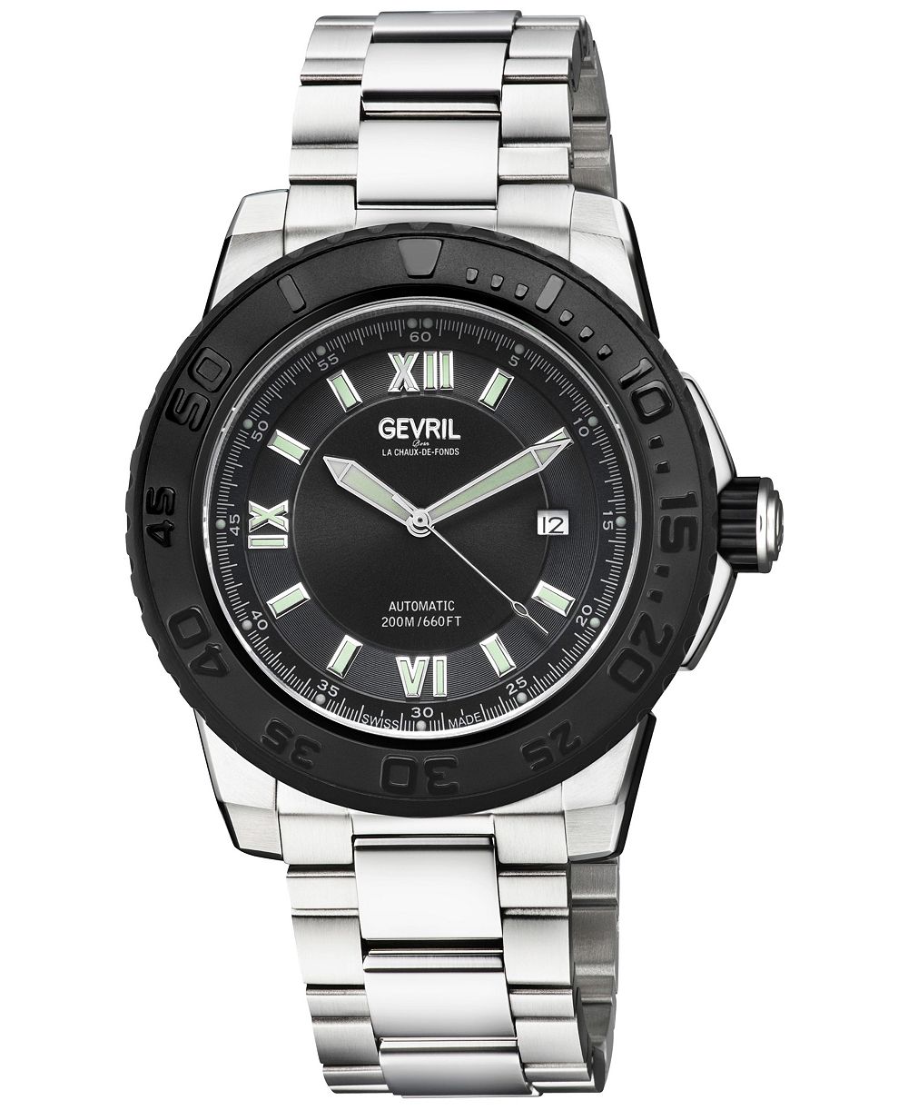 Gevril Мужские часы Seacloud Swiss Automatic Silver Stainless Steel