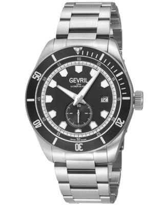 Gevril Мужские часы Yorkville Swiss Automatic, серебристый нержавеющая сталь
