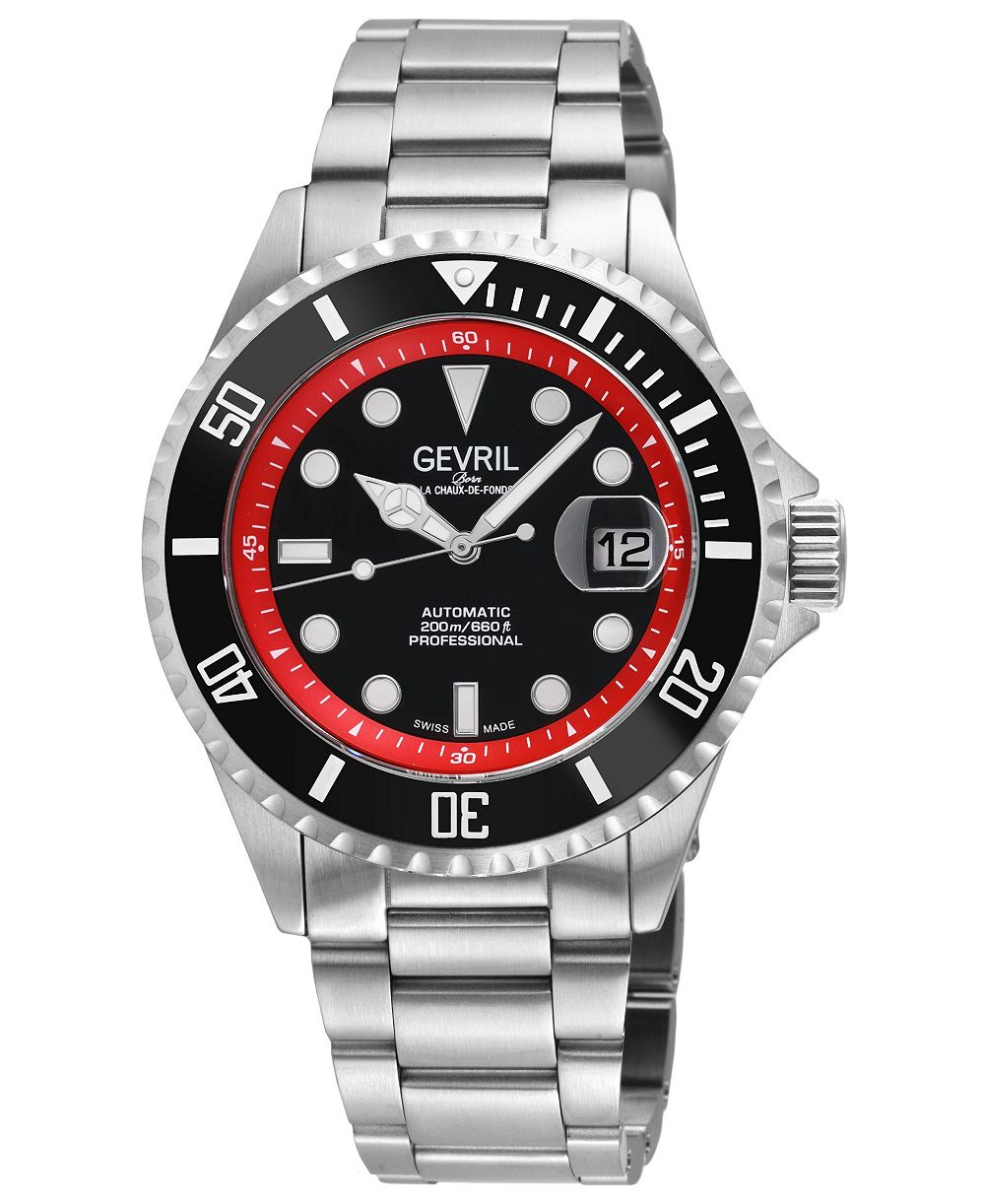 Gevril Мужские часы, Swiss Automatic, Silver Stainless Steel