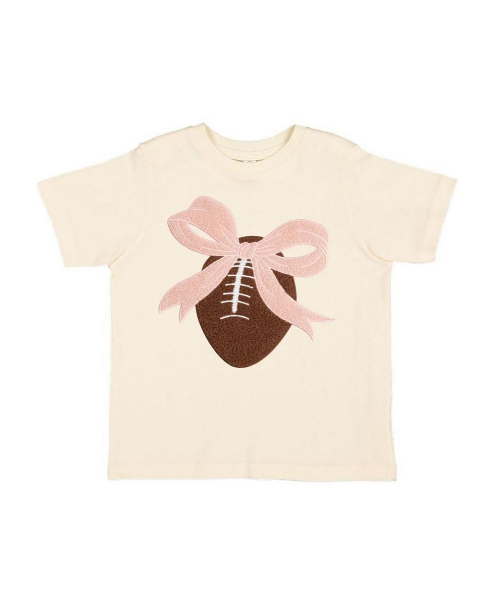 Детская футболка Sweet Wink Little Girls(5-8) Coquette Football Patch Short Sleeve
