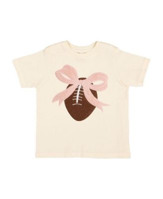 Детская футболка Sweet Wink Little Girls(5-8) Coquette Football Patch Short Sleeve