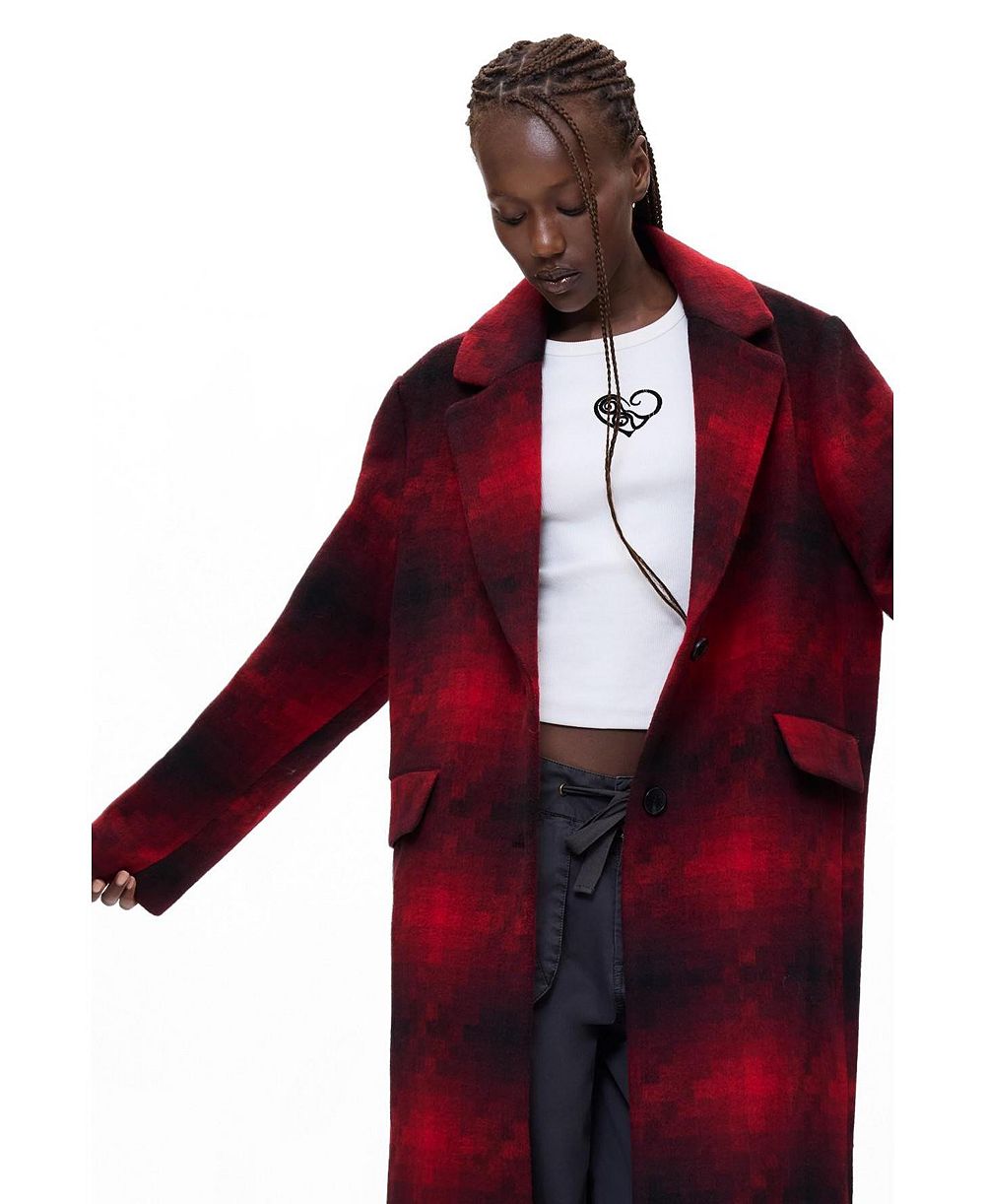 Desigual Women's Long Coat with wool