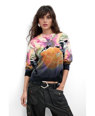 Desigual Женский свитер Lacroix с цветочным принтом с длинным рукавом