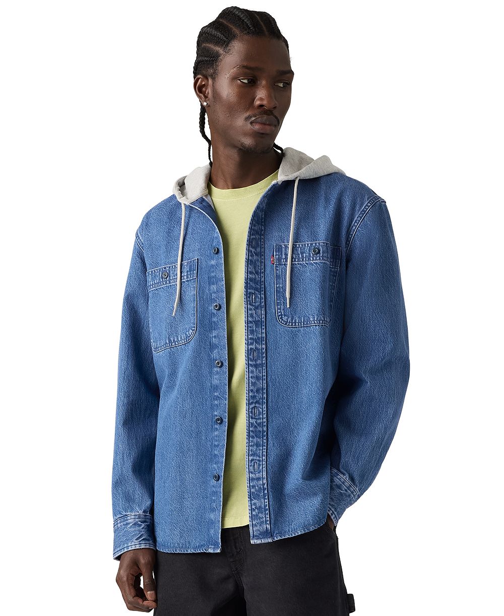 Levi's® Men's Classic Hooded Worker Plaid Long-Sleeve Shirt