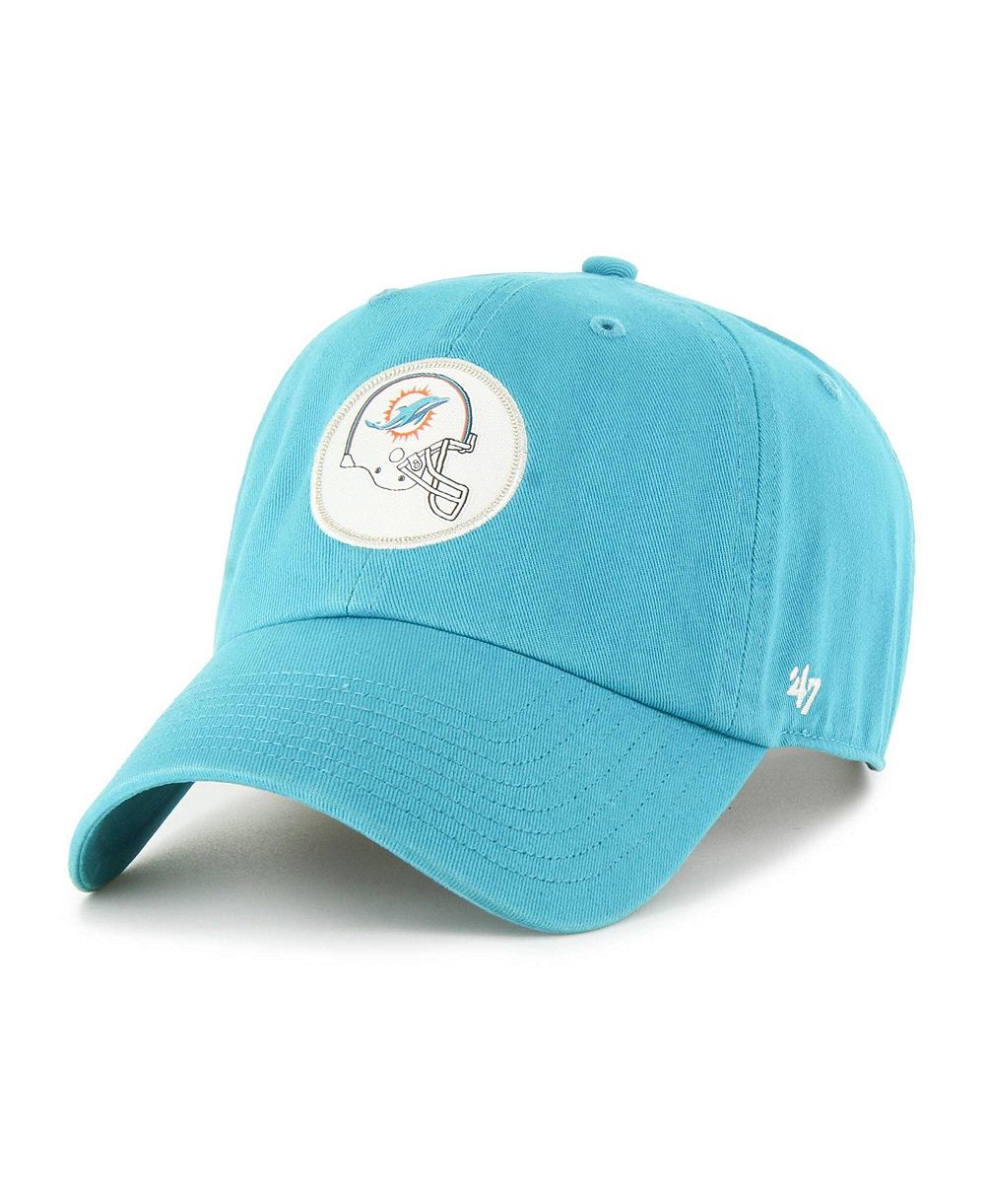 Мужская регулируемая кепка '47 Brand Men's Aqua Miami Dolphins Hard Hat Clean Up