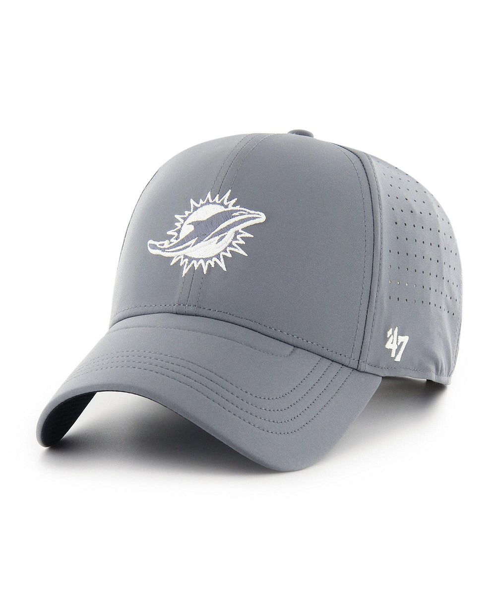 '47 Brand Men's Gray Miami Dolphins Vent MVP Adjustable Hat