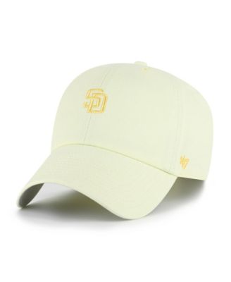 Кепка '47 Brand Men's and Women's Yellow San Diego Padres Pastel Clean Up Adjustable