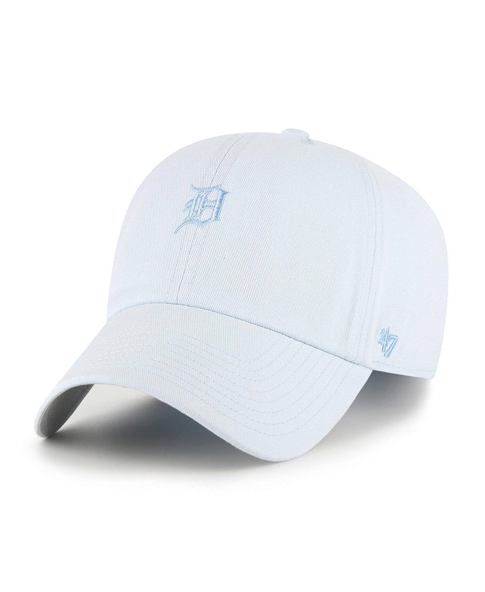 Мужская и женская кепка '47 Brand Light Blue Detroit Tigers Pastel Clean Up Adjustable