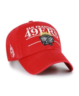 Мужская кепка '47 Brand Scarlet San Francisco 49ers Throwback Graphic Clean Up Adjustable
