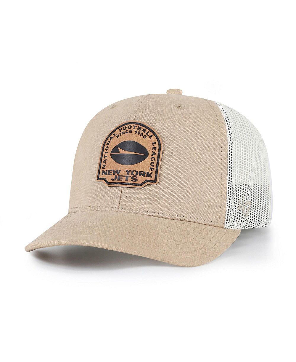 '47 Brand Men's Khaki New York Jets Bonehide Trucker Adjustable Hat