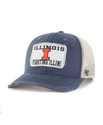 Мужская и женская кепка '47 Brand Illinois Fighting Illini Egremont Well-Worn темно-синяя