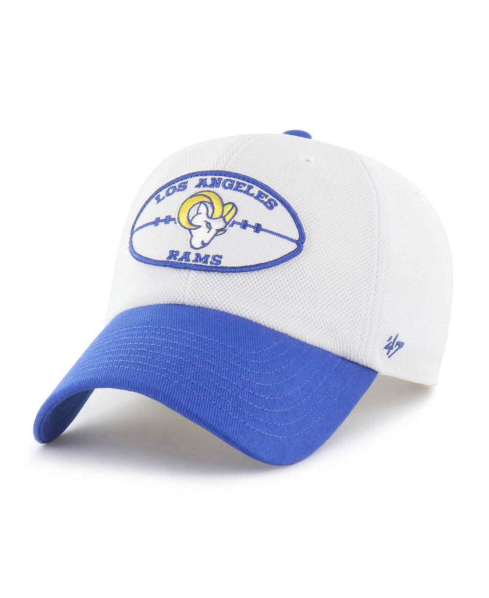 '47 Brand Men's Cream/Royal Los Angeles Rams Pique Patch Clean Up Adjustable Hat