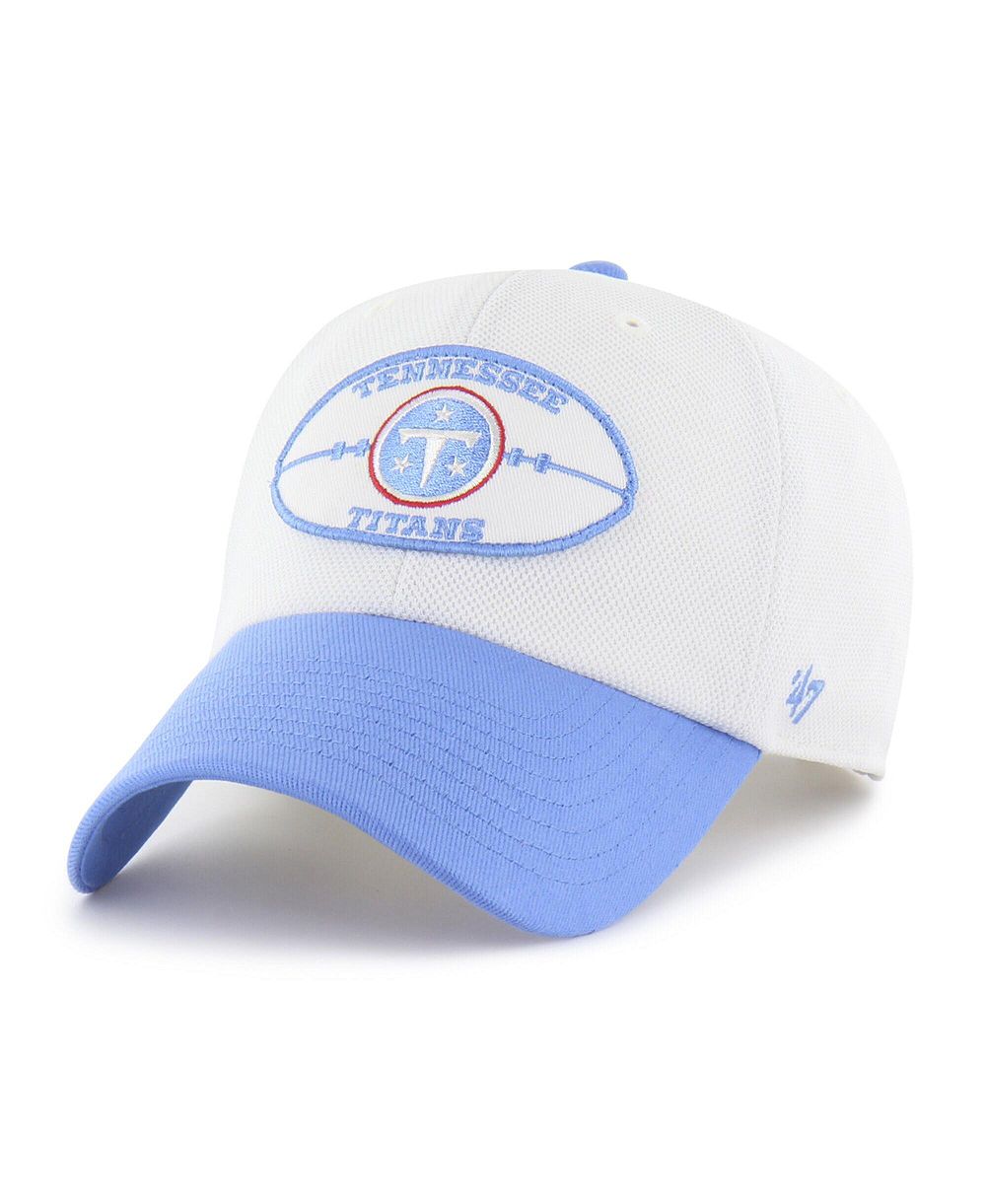 Мужская регулируемая кепка '47 Brand Cream/Light Blue Tennessee Titans Pique Patch Clean Up Adjustable Hat