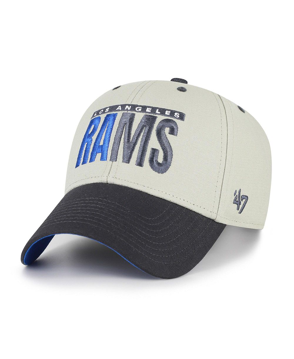Мужская кепка '47 Brand Gray/Black Los Angeles Rams Half Block Text MVP Adjustable
