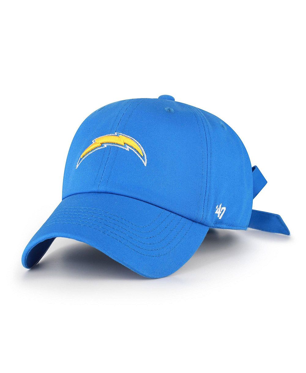Женская кепка '47 Brand Powder Blue Los Angeles Chargers Bow Back Clean Up Adjustable
