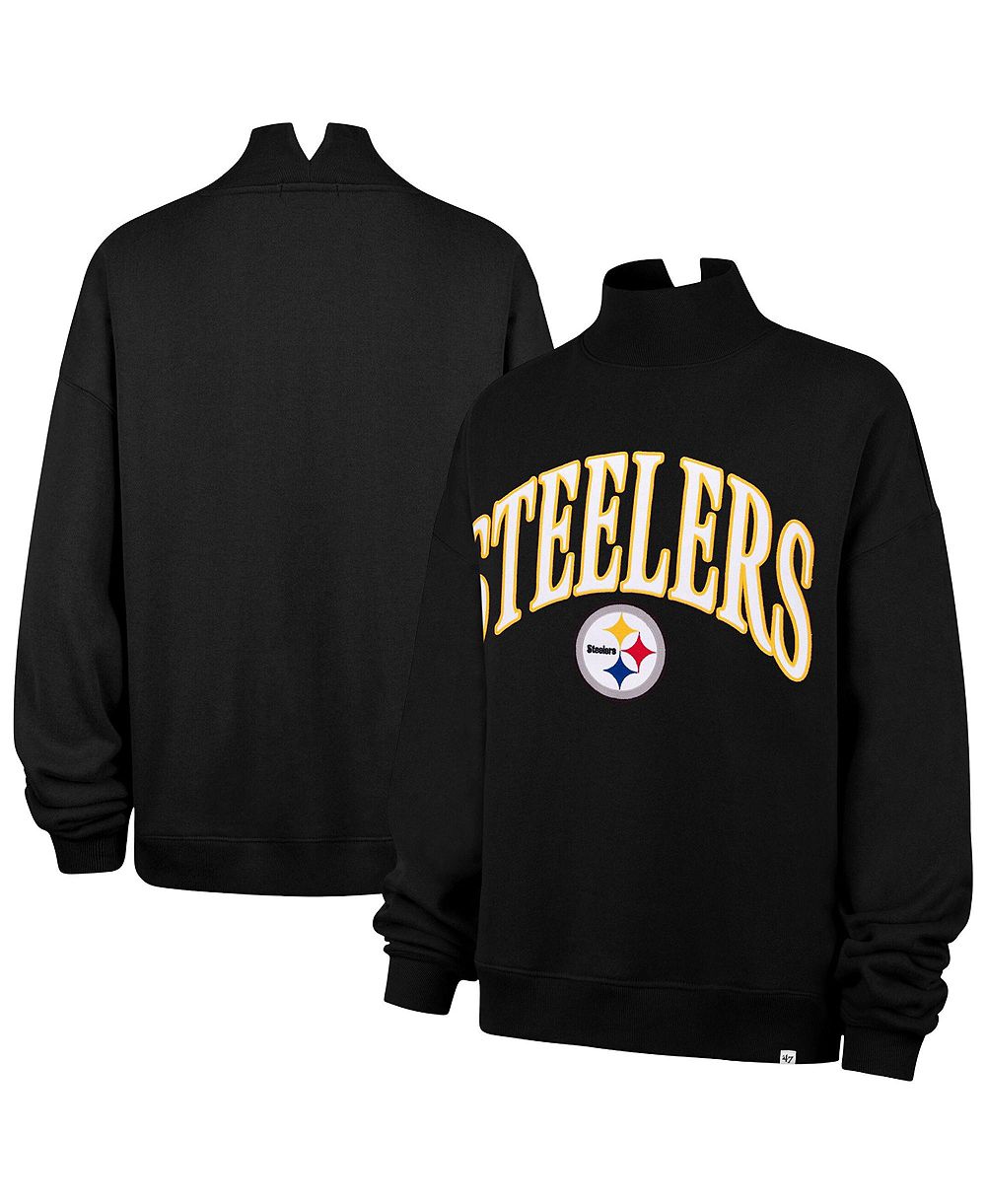 Женский свитшот '47 Brand Pittsburgh Steelers Vantage Oversized Mock-Neck Pullover