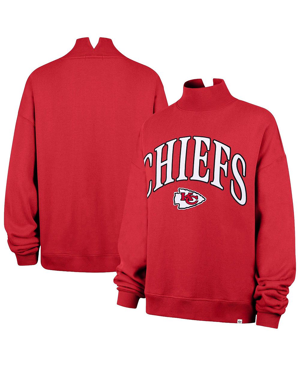 Женская свитшот '47 Brand Women's Kansas City Chiefs Vantage Oversized Mock Neck