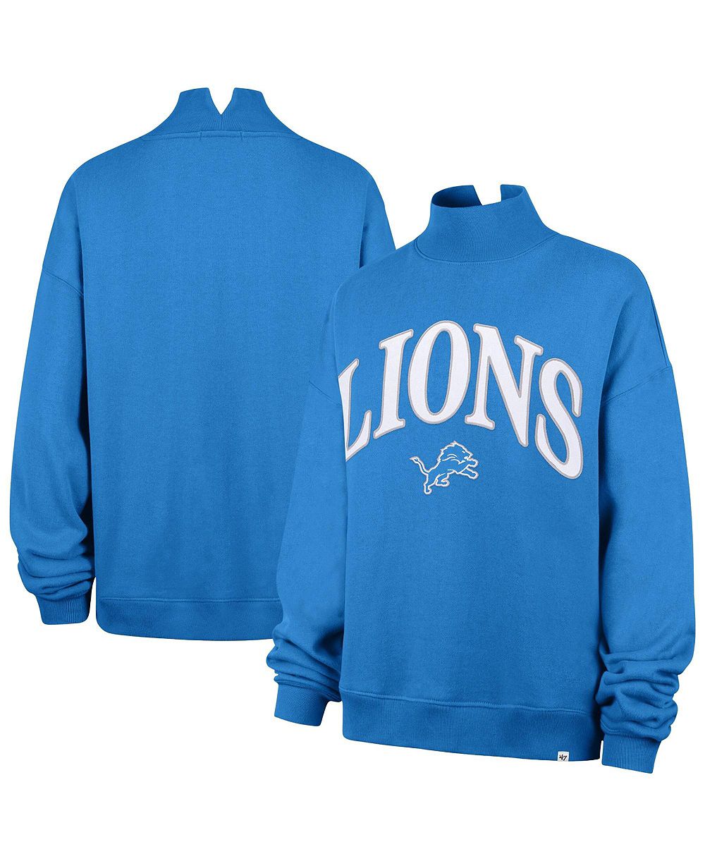 Женская толстовка 47 Brand Women's Detroit Lions Vantage Mock Neck Oversized Sweatshirt