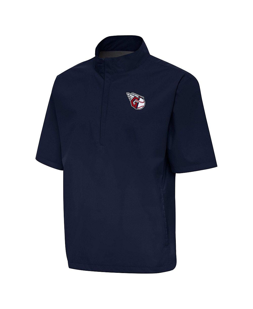 Мужская ветровка Antigua Cleveland Guardians Brisk Quarter-Zip Navy