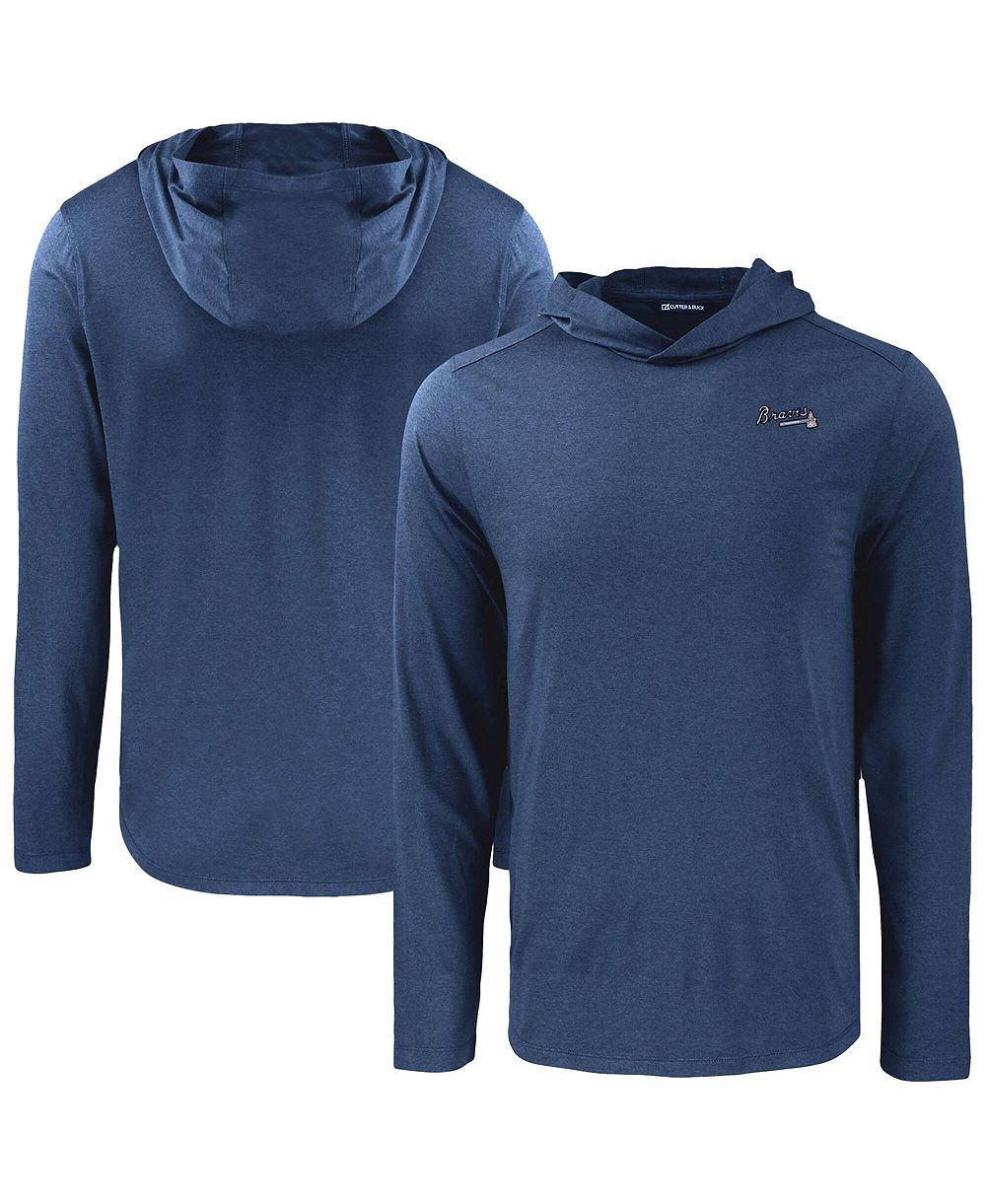 Cutter & Buck Мужской лонгслив-худи Atlanta Braves Coastline Epic Comfort Eco, Navy