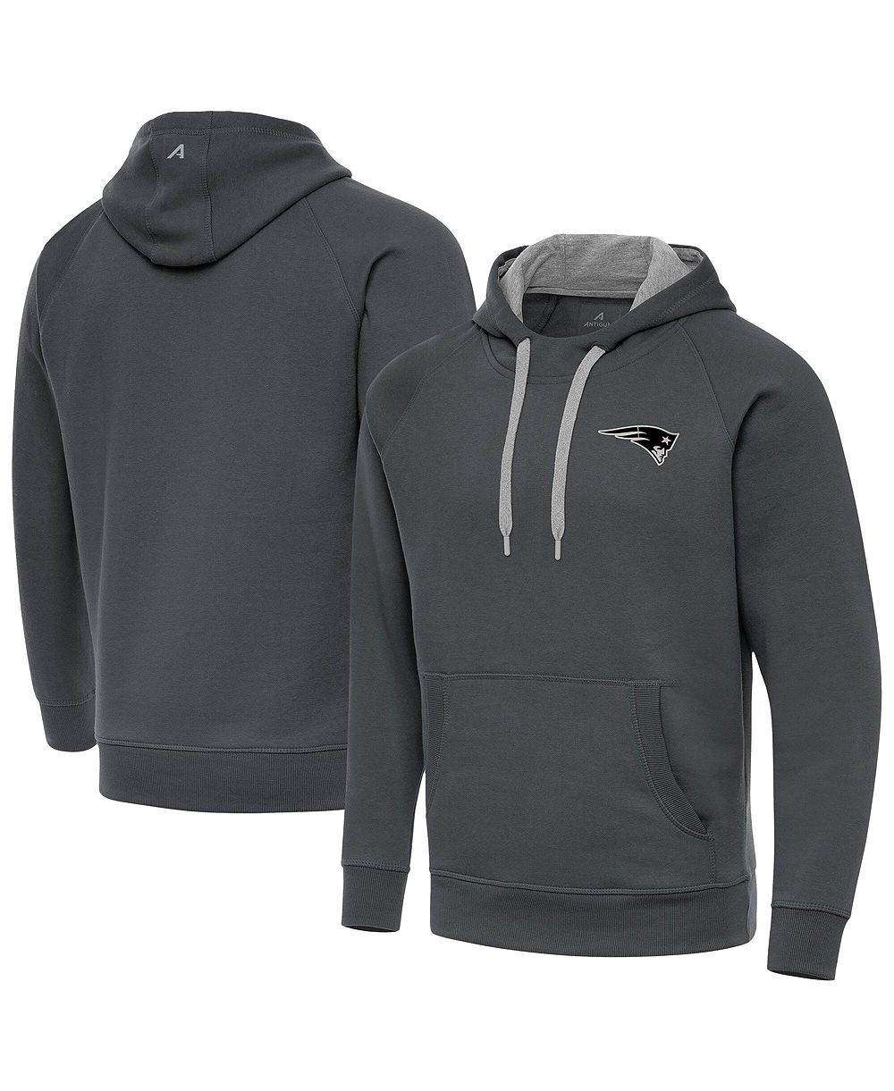 Мужское худи Antigua Men's Charcoal New England Patriots Brushed Carbon Victory Pullover Hoodie