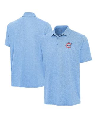 Antigua Men's Heather Powder Blue Chicago Cubs Alternate Logo Par 3 Polo Shirt