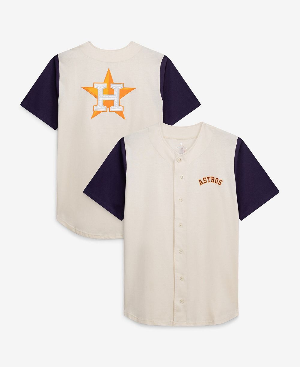 Fanatics Men's Cream Houston Astros Big & Tall Full-Button Jersey