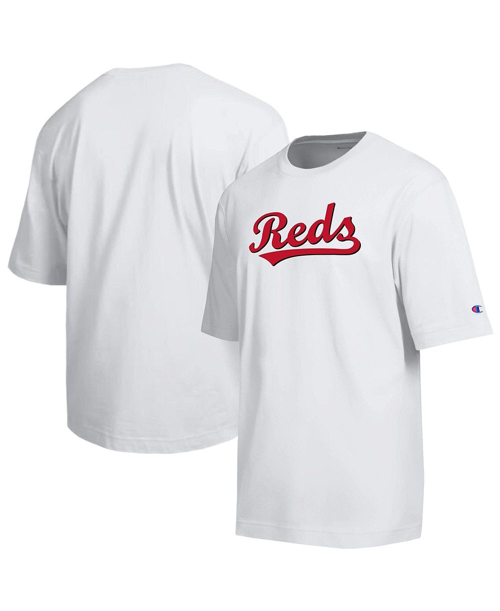 Мужская футболка Champion White Cincinnati Reds All Star Arched Chenille Wordmark