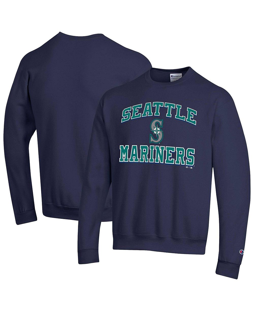 Champion Мужской Navy Seattle Mariners Heart Soul Power blend Sweatshirt
