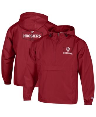 Champion Men's Crimson Indiana Hoosiers Delay Packable Half-Zip Jacket