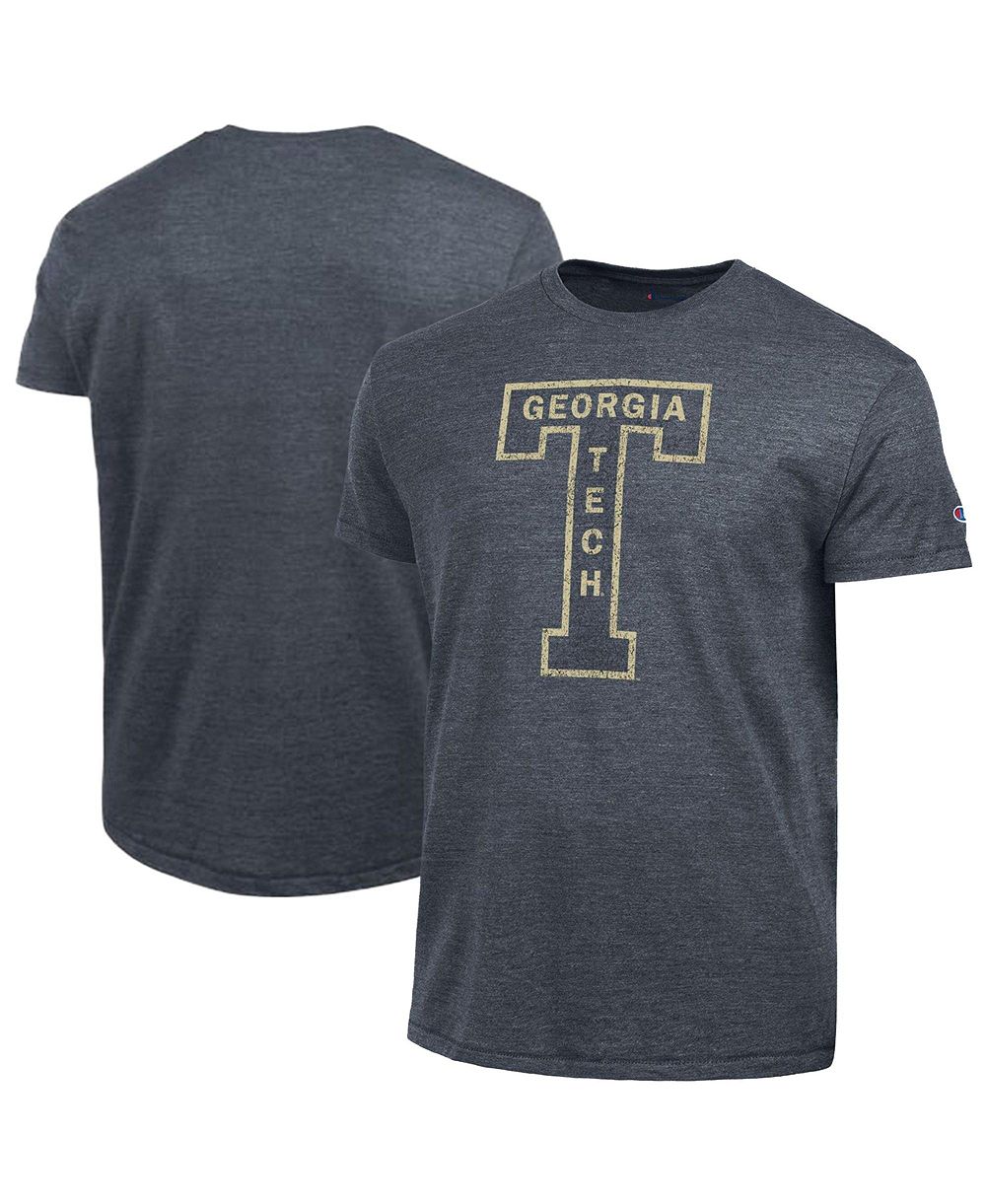 Champion Men's Navy Georgia Tech Yellow Jackets Vintage Triumph Tri-Blend T-Shirt