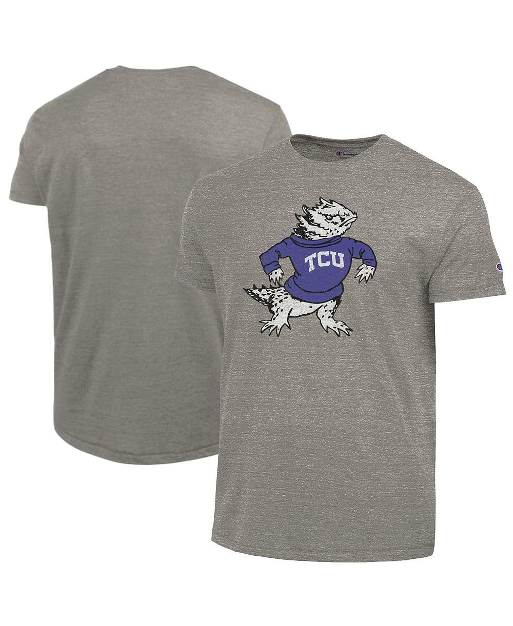Champion Men's Charcoal TCU Horned Frogs Vintage Triumph Tri-Blend T-Shirt