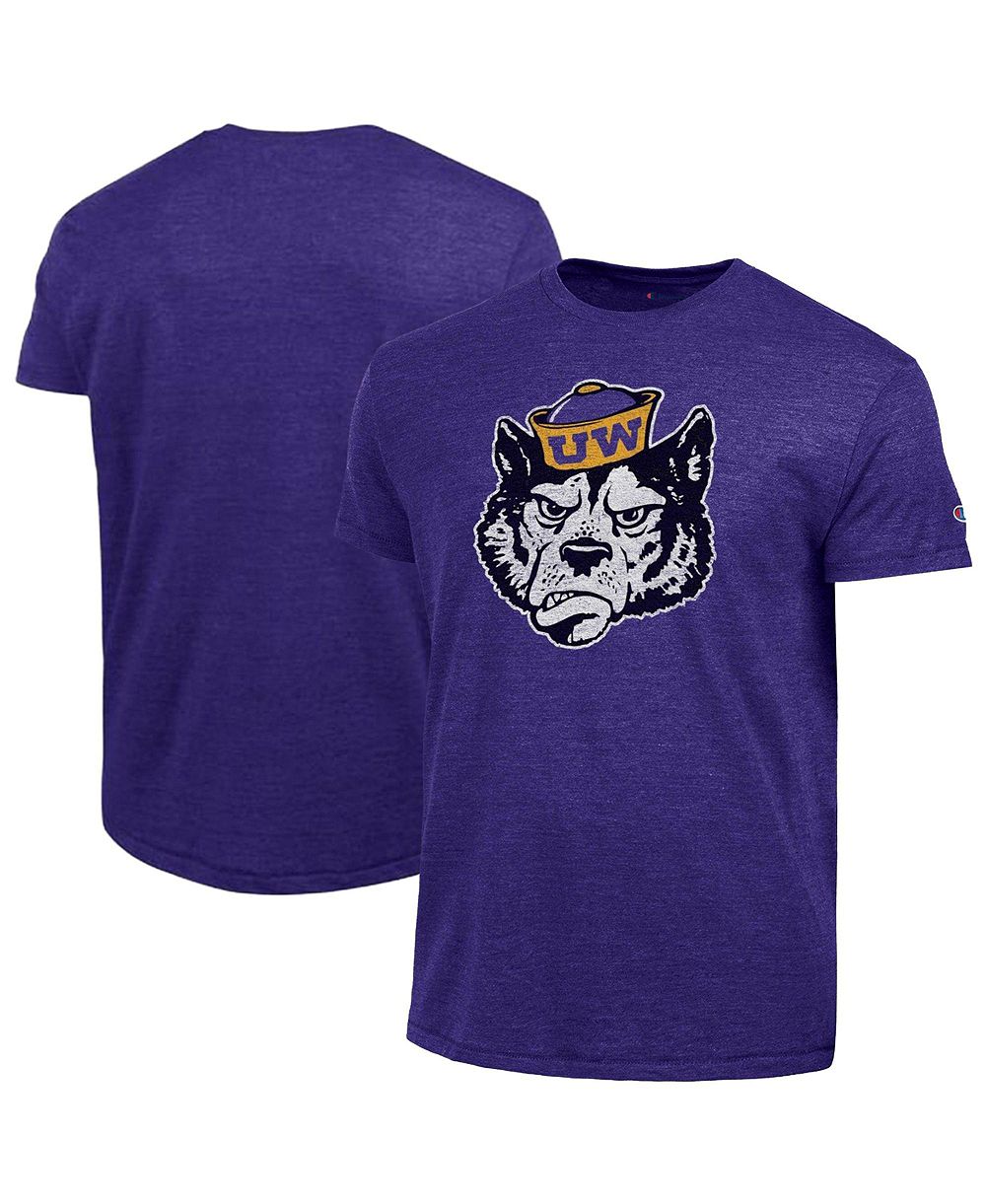 Мужская футболка Champion Purple Washington Huskies Vintage Triumph Tri-Blend