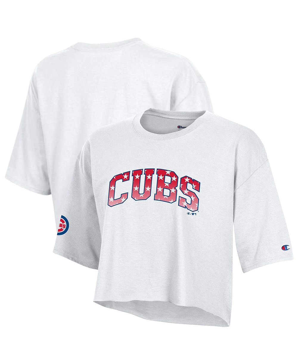Женская укороченная футболка Champion Chicago Cubs Boyfriend