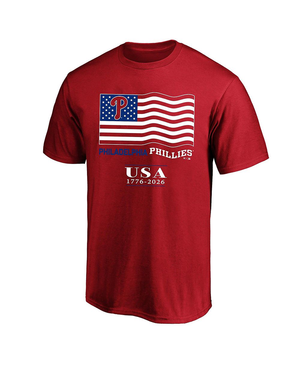 Мужская футболка Fanatics Philadelphia Phillies USA 1776-2026 Red Big & Tall