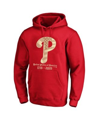 Fanatics Мужской красный худи Philadelphia Phillies USA 1776-2026 Big & Tall
