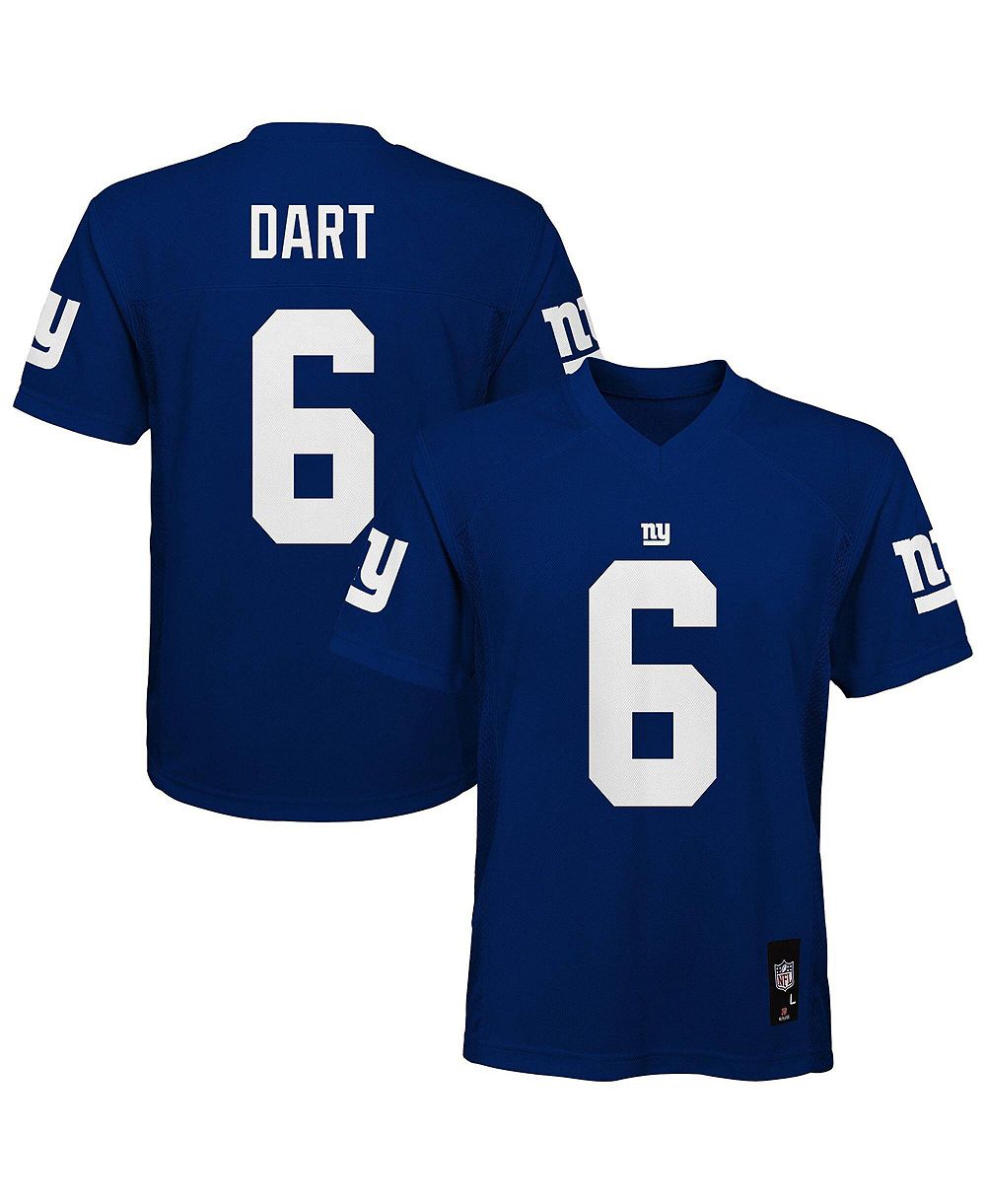 Джерси Outerstuff Jaxson Dart Royal New York Giants Replica для мальчиков и девочек