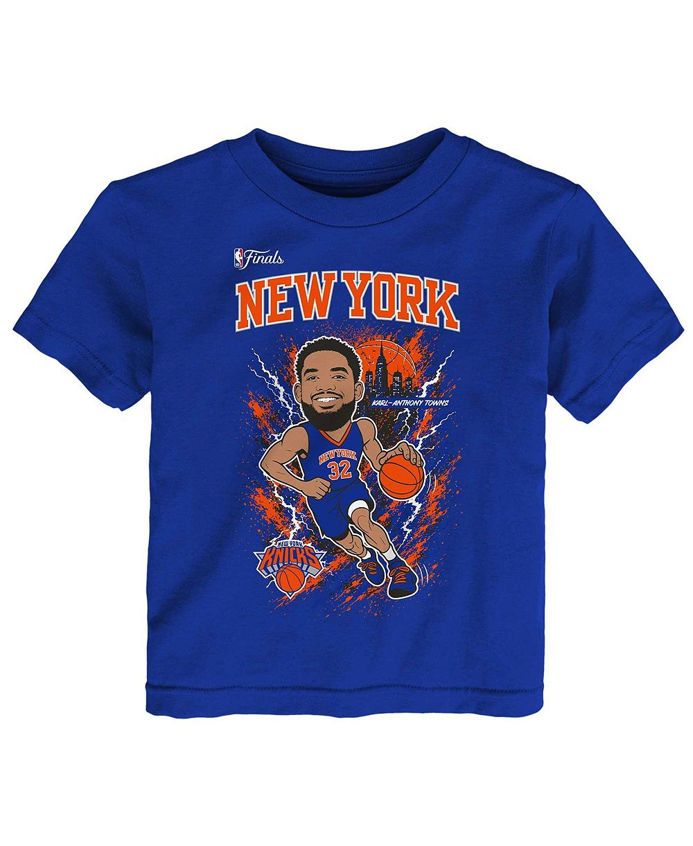 Детская футболка Outerstuff Karl-Anthony Towns Blue New York Knicks 2026 NBA Finals Player