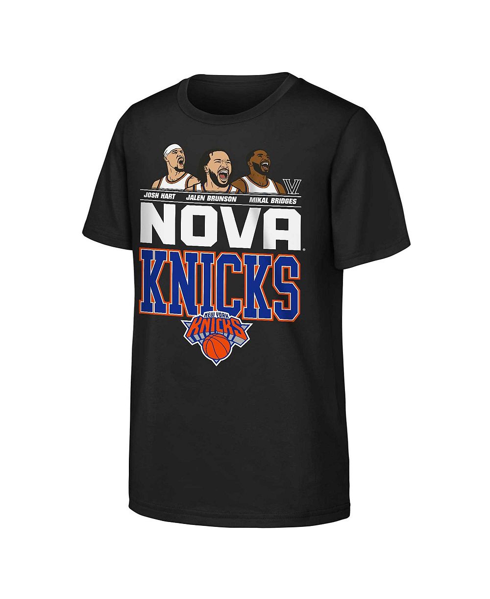Футболка Outerstuff для мальчиков и девочек Jalen Brunson, Josh Hart Mikal Bridges Nova Knicks черная