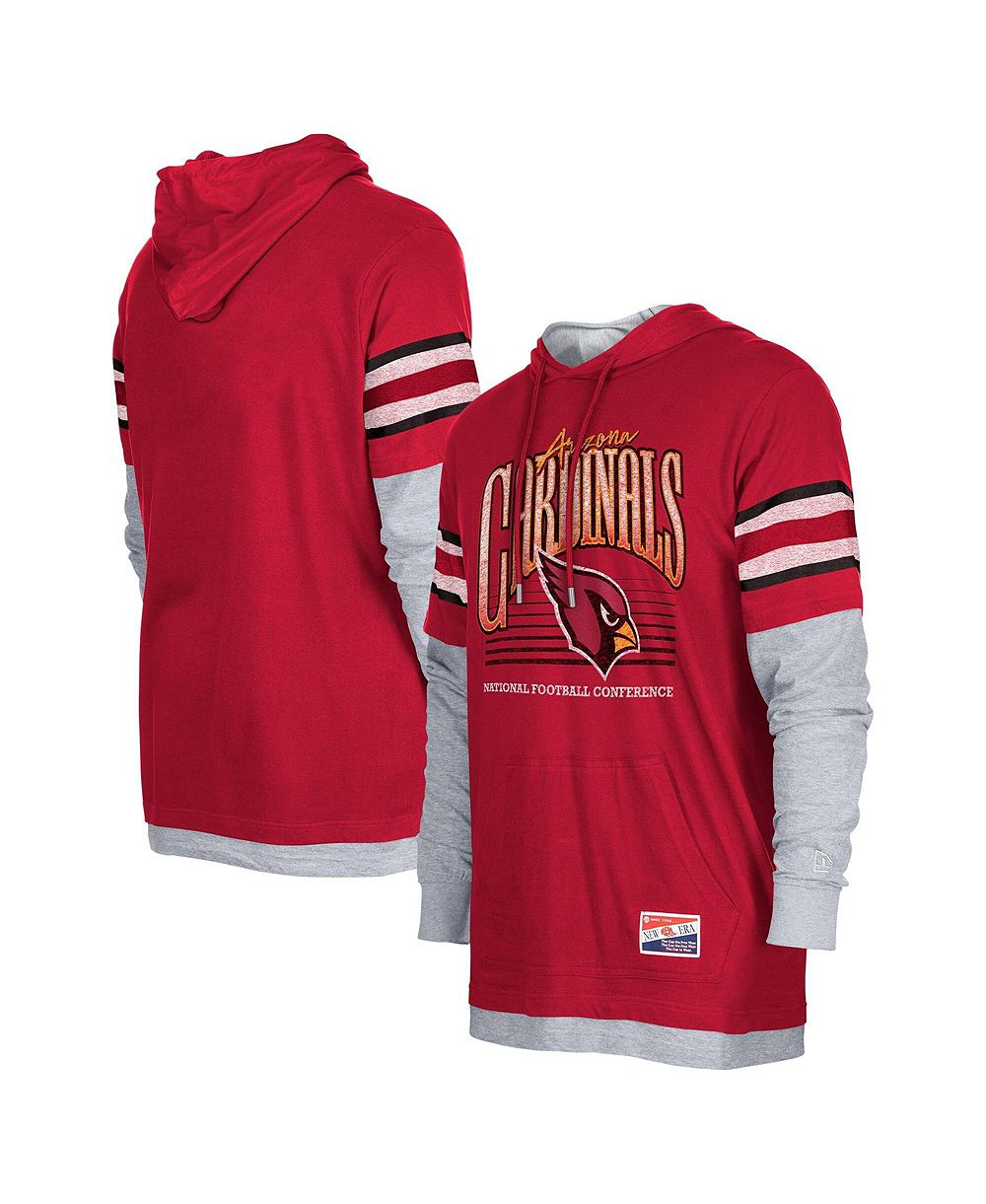 Мужская футболка New Era Cardinal Arizona Cardinals Twofer Long Sleeve