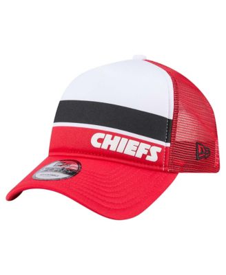 Детская бейсболка New Era Red Kansas City Chiefs Sport Night Color Block 9FORTY A-Frame Trucker Adjustable