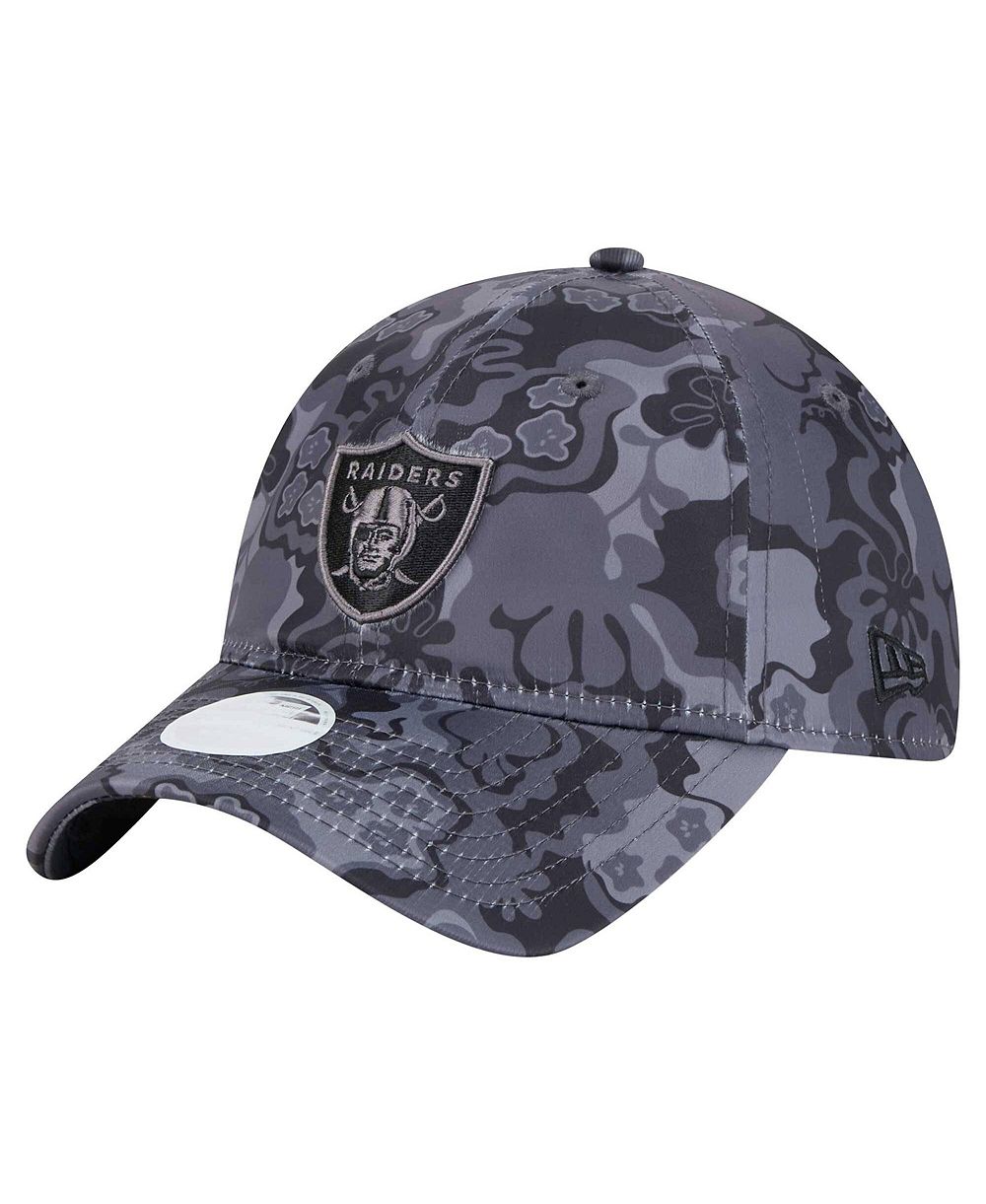 Женская кепка New Era Black Las Vegas Raiders Trippy 9TWENTY регулируемая